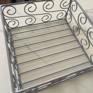 Elegant Silver Wire  napkin Basket